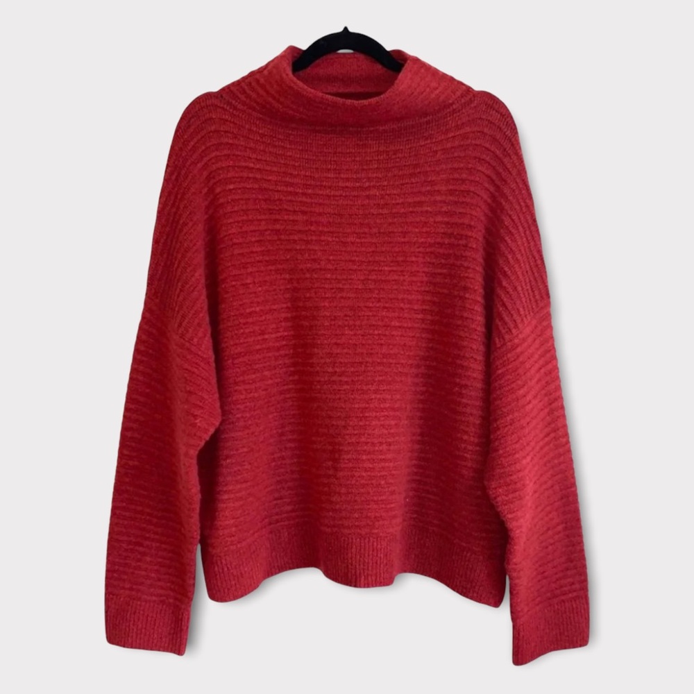 MADEWELL Belmont Mock Neck Rust Color Sweater XXL